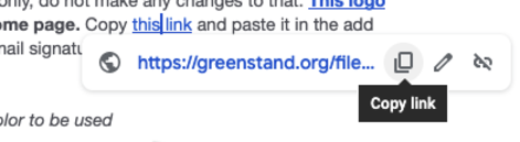 Greenstand-email-signature-copy-link